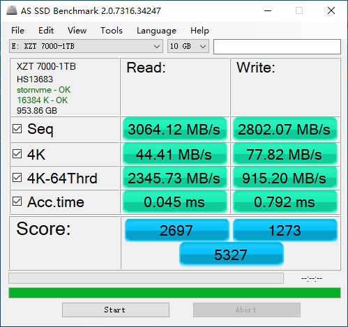 AS SSD 10GB
